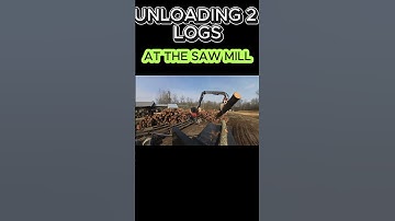 UNLOADING 2 LOGS AT THE SAW MILL #sawmill #logging #logs  #loggingequipment #tree #trees