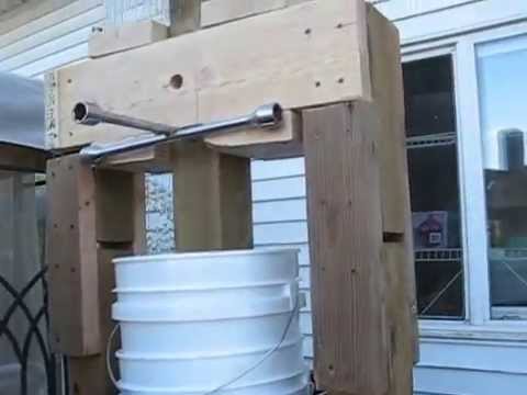 Home Made Wine Press - YouTube