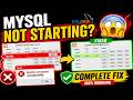 MySQL Shutdown Unexpectedly in XAMPP | Complete Fix for MySQL Not Starting Error (2026)