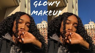 grwm glowy makeup ft unice hair