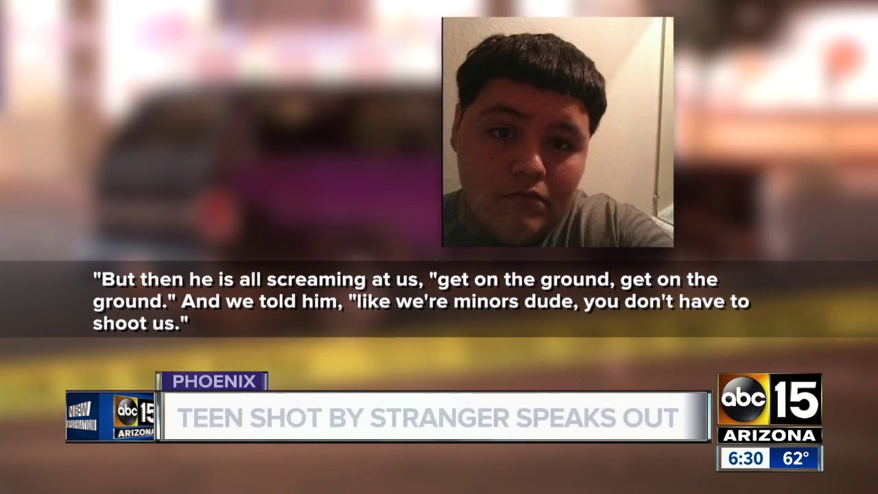 Teen speaks out after being shot in Phoenix - YouTube