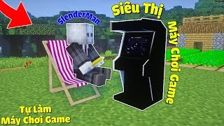 TỰ CHẾ TẠO THÙNG MÁY CHƠI GAME Ở SIÊU THỊ AI CŨNG YÊU THÍCH TRONG MCPE | Thử Thách SlenderMan