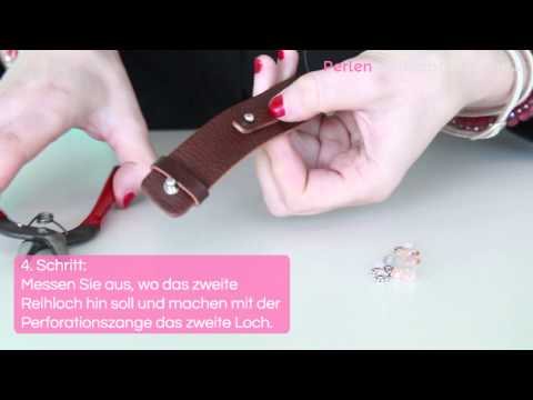 DIY: Cuoio Armband mit Perlen und Swarovski