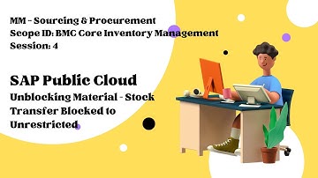 Session 4 - Unblocking Material – Stock Transfer Blocked to Unrestricted (Scope ID: BMC)