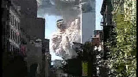 9/11 Archive Footage-Close-up footage, Towers collapsing