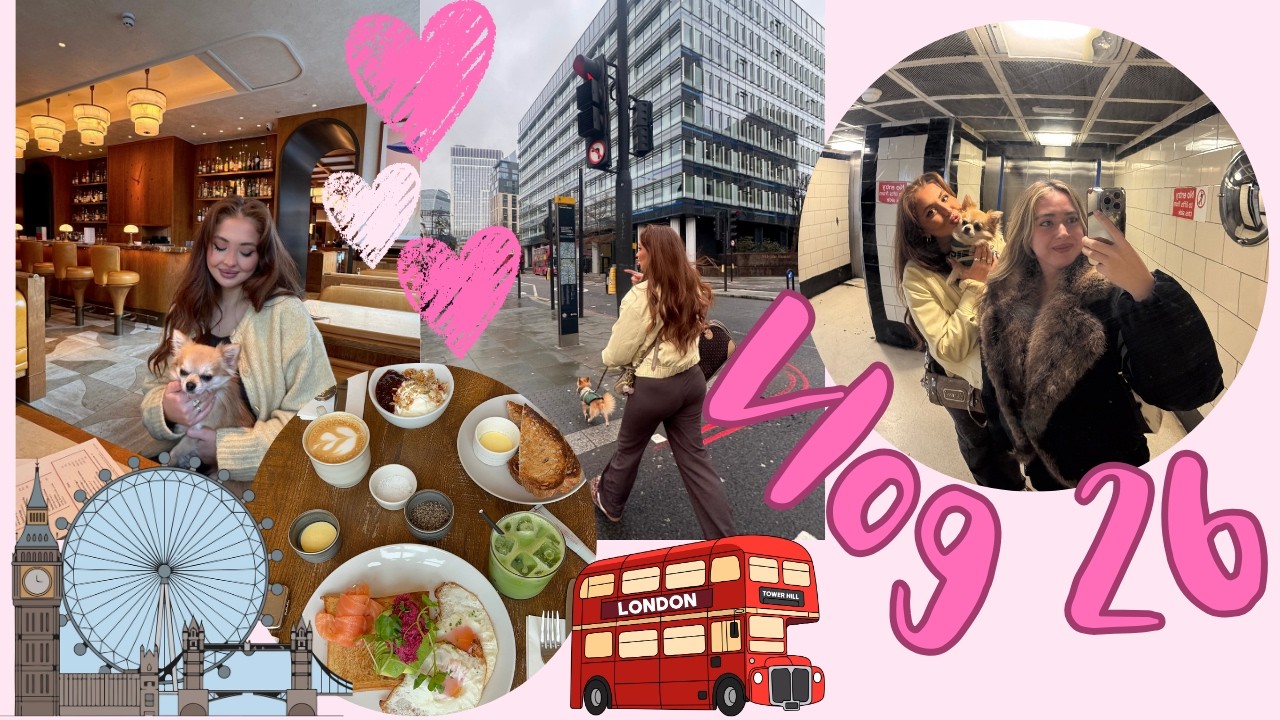 London vlog! meeting Diana, Alfie's first trip, cafes, restaurants and shopping 🌉🛍️🐶☕🍽️👯‍♀️