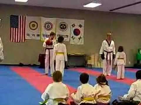 Yellow and Green Belt Testing for Britt and Zack