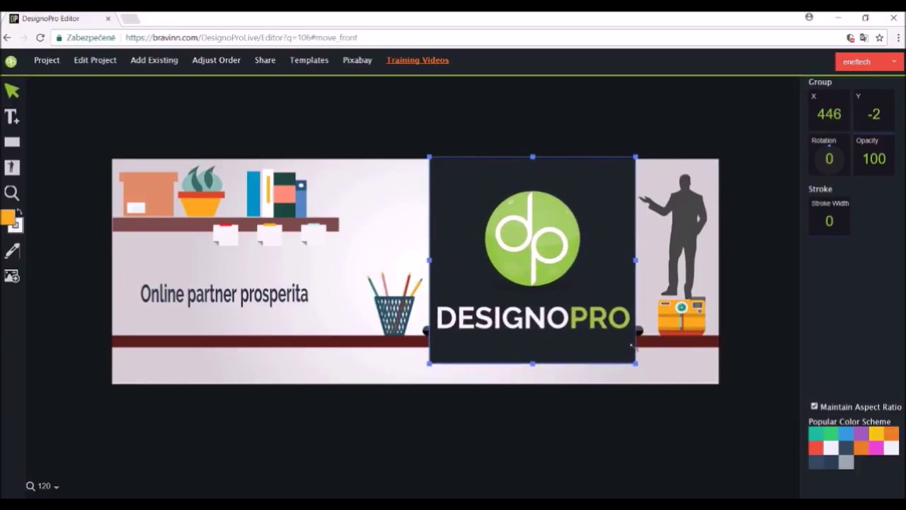 DesignoPro SK návod 2 ľavý panel