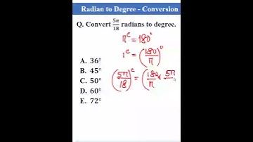 Radian to Degree Conversion #shorts #maths #angle #radian #degree #mathematics