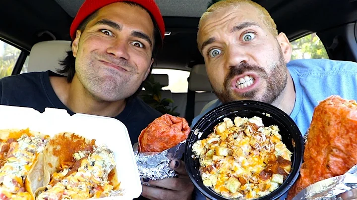 MODELS TRY EXTRA CHEESY BREAKFAST BURRITOS with TO...