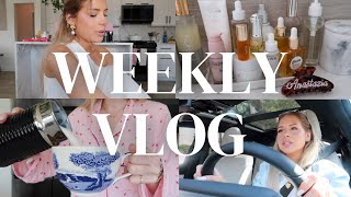 weekly vlog: new hair, alo workout, unboxings, facial