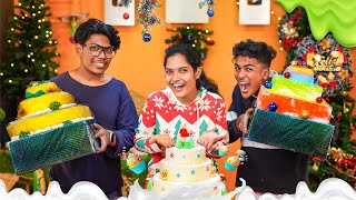 Christmas Cake Making Challenge 😂 Funny Challenge Video