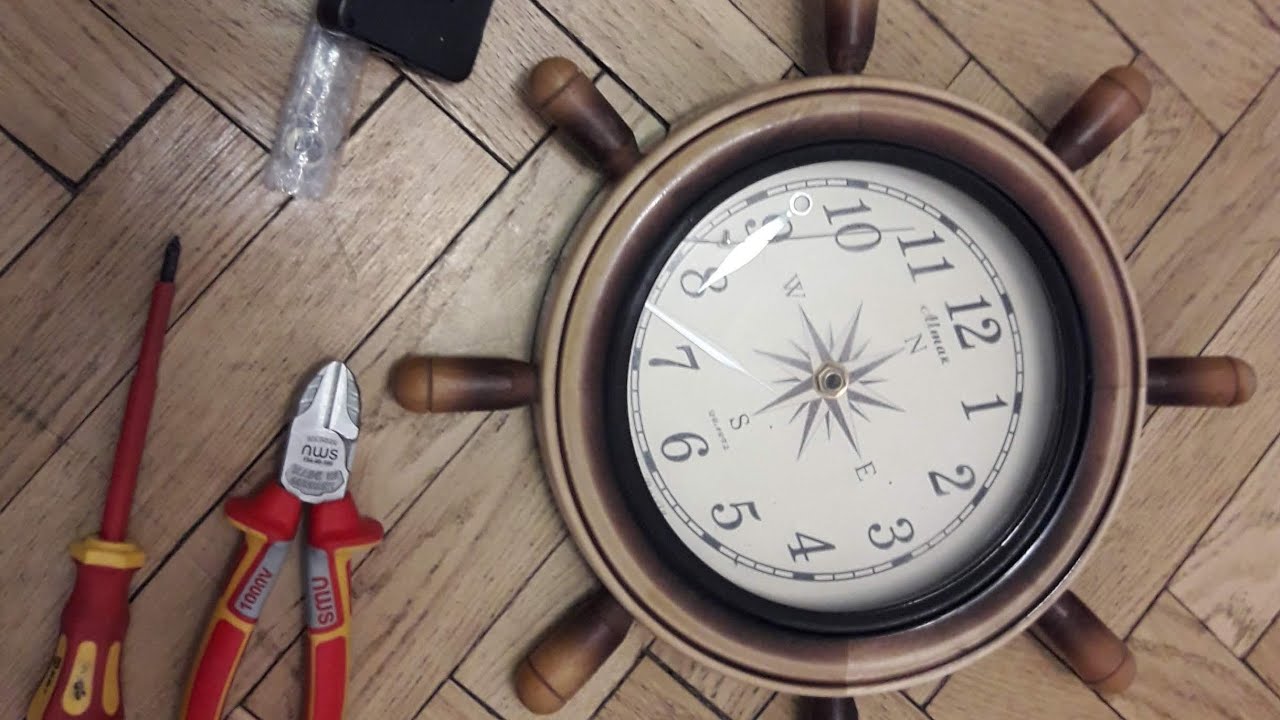 Замена механизма в настенных часах - YouTube