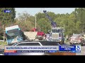 13 injured after semi-truck crashes into bus in Santa Clarita