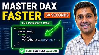 Power BI CALCULATE vs FILTER Function Explained in 60 Seconds!⚡