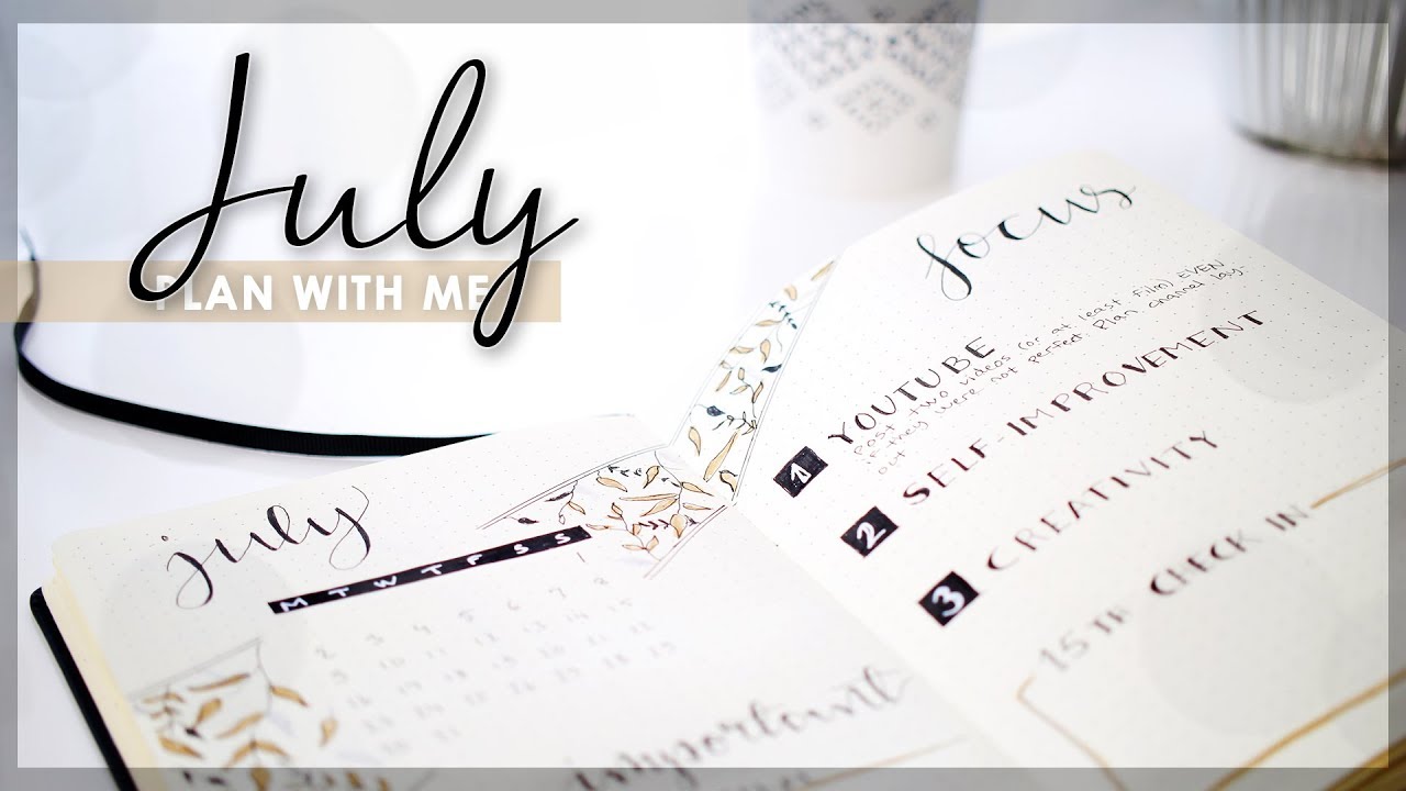 July 2018 Plan With Me | Bullet Journal Monthly Setup bullet journal setup february
