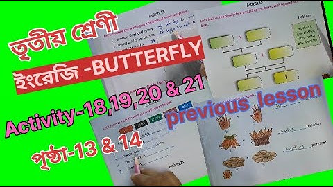Class 3 English Butterfly Activity 18,19,20 & 21 page 13 & 14 @primaryschooleducation34