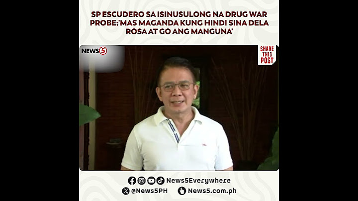 SP Escudero sa isinusulong na Senate probe hinggil sa drug war