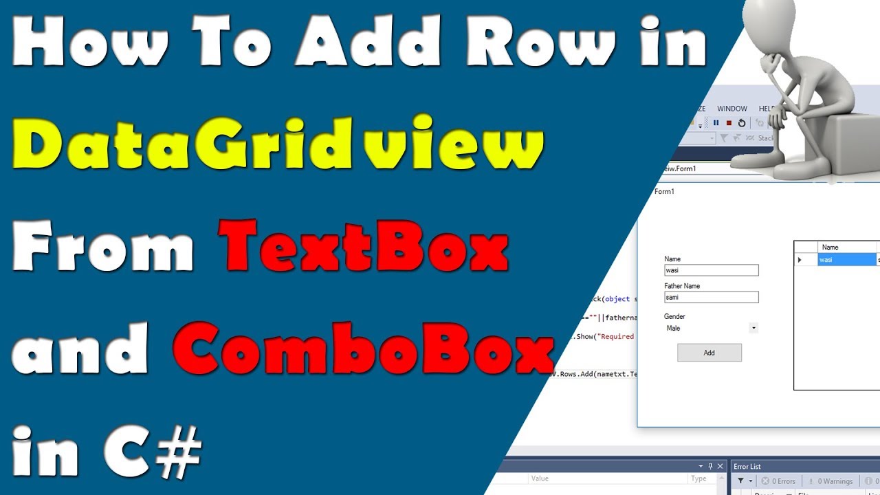 How To Add Row In Datagridview From Textbox And Combobox In C Urdu The Best Porn Website