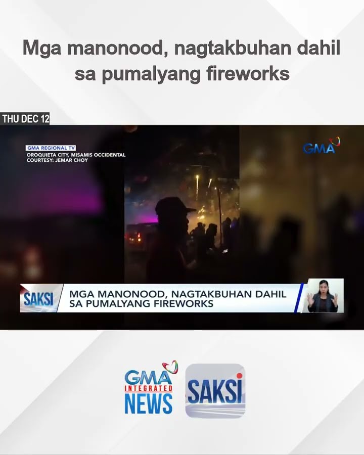 Mga manonood, nagtakbuhan dahil sa pumalyang fireworks | Saksi