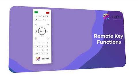 I-Licht LED light Remote features