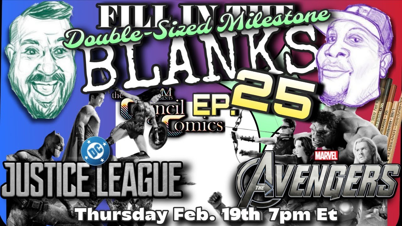 FILL IN THE BLANKS episode 25 Drawing AVENGERS VS JUSTICE LEAGUE #drawing #CROSSOVER
