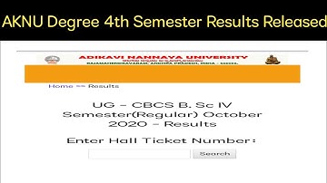 AKNU Degree 4th Semester Results Released | Degree Results 2020 | Degree 4th Sem Results | TTW