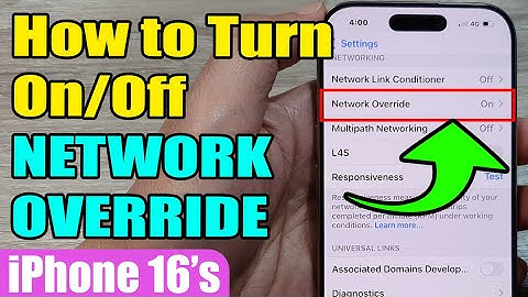 iPhone 16/16 Pro Max: How to Turn On/Off NETWORK OVERRIDE