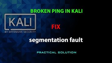 KALI FIX: ping outputs segmentation fault