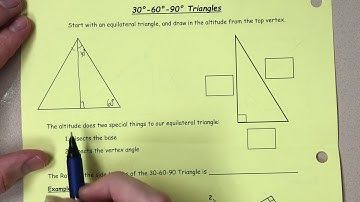 Special Right Triangles Video Notes
