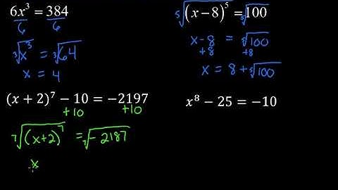 Solving Equations Using nth Roots