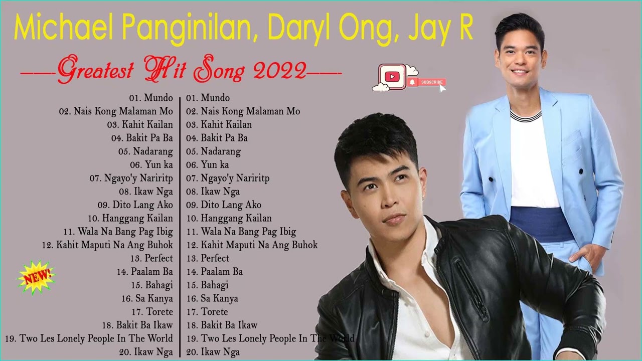 ⁣NEW OPM Playlist 2022. Michael Panginilan, Daryl Ong, Jay R. Tagalog Kanta Playlist 2022.