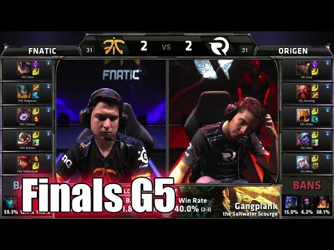 Fnatic vs Origen | Game 5 Grand Finals S5 EU LCS Summer 2015 Playoffs | FNC vs OG G5 Final