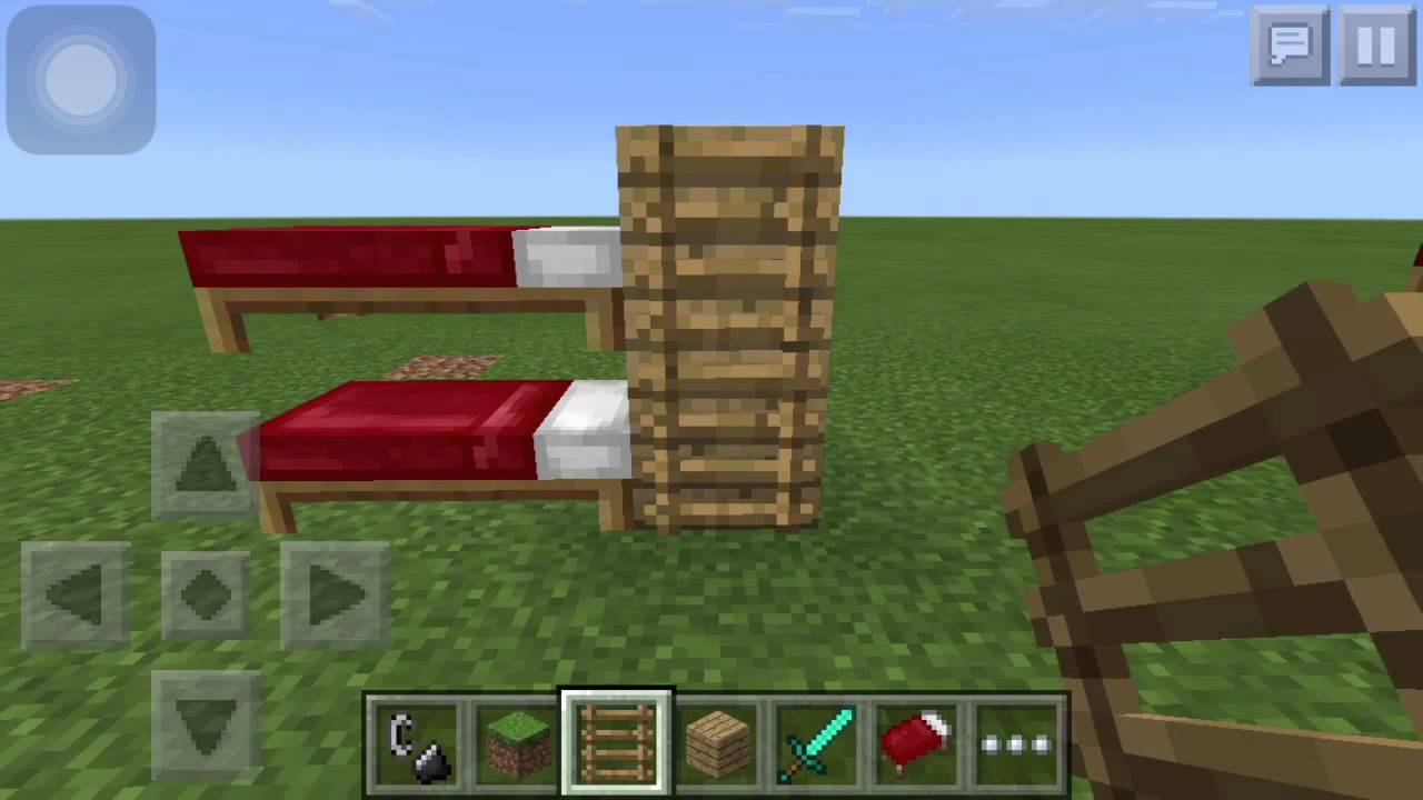 マイクラpe二段ベッドの作り方 Youtube
