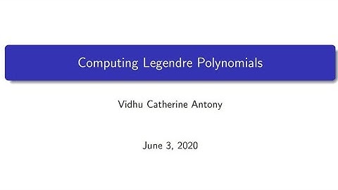 Computing Legendre Polynomials