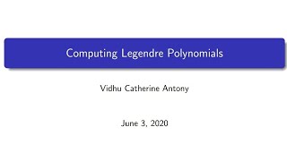 Computing Legendre Polynomials
