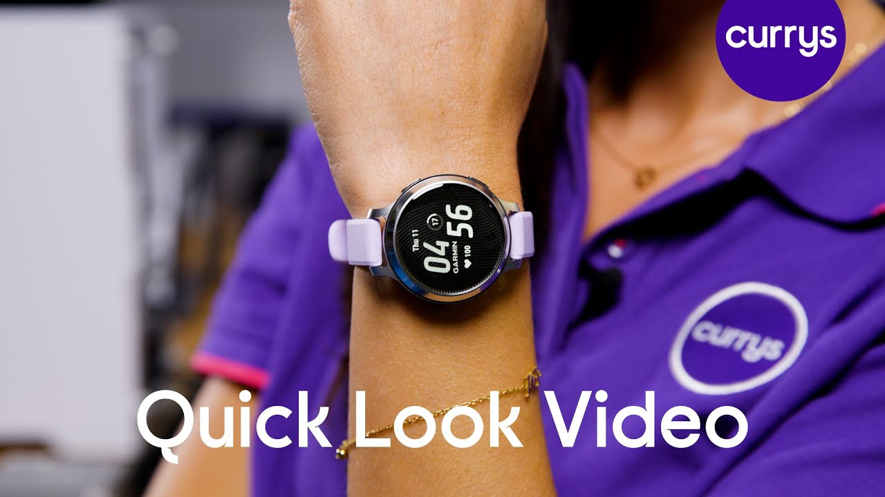 GARMIN Lily 2 Active Smart Watch - Silver & Jasmine Purple - Quick