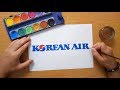 How to draw the Korean Air logo - 대한 항공 로고를 그리는 방법