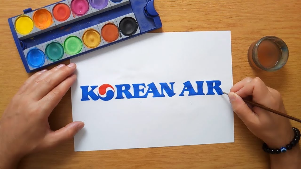 How to draw the Korean Air logo - 대한 항공 로고를 그리는 방법