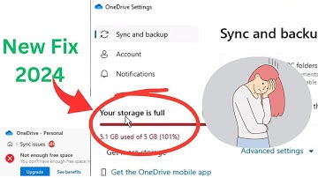 (✅3 Fixes-2024) - OneDrive Storage Full | OneDrive Not Enough FREE Space In Windows 10/11