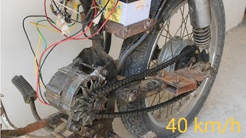 how to make 40 km/h high speed electric bike / building an alternator powered bike