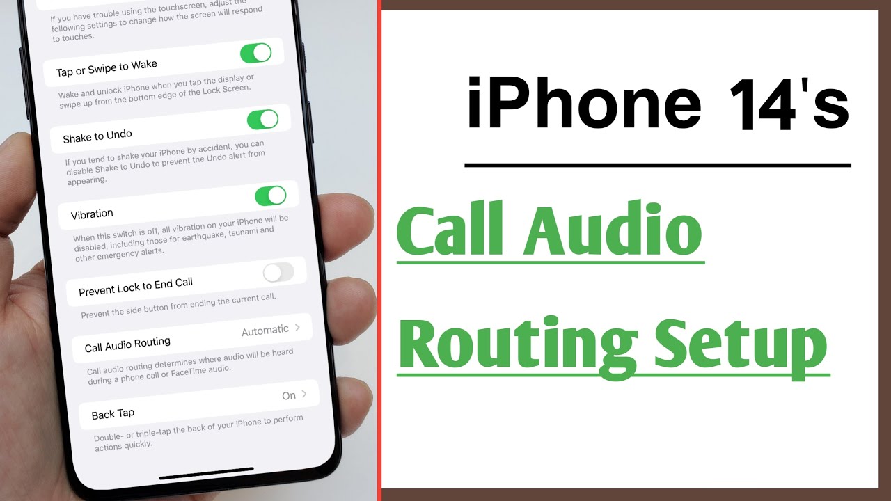 iPhone 14, 14 Pro, 14 Plus Call Audio Routing Setup - YouTube