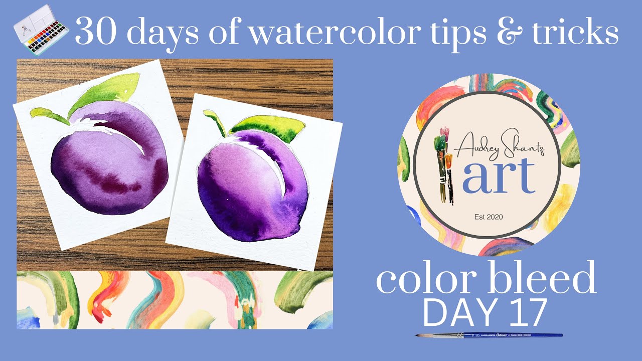 Day 17 COLOR BLEED  30 Watercolor Tips + Tricks - 30 Day Series