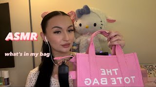 ASMR | what’s in my bag (tapping, scratching, lid noises, & more) (beginner)