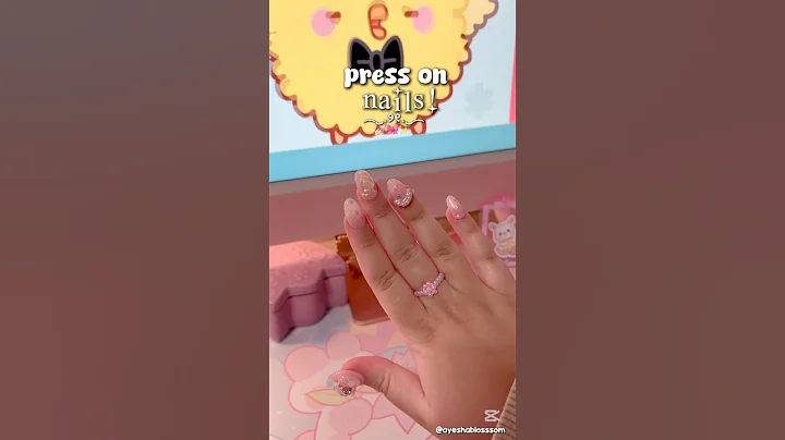 press on nails 💅🏻🎀💖 #ytshorts #pinkaesthetics #shortsvideo #kawaii #nails #pressonnails