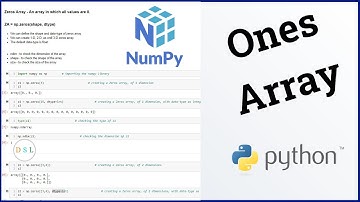 Python Numpy Tutorial - 3 ... Ones Array || np.ones( )