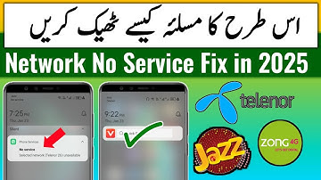 Select network Unavailable | Jazz, Zong, Telenor, Ufone | Network not available problem 2025