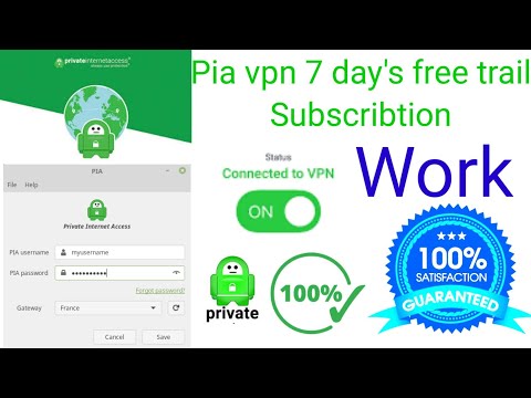 Pia vpn 7day's free subscription