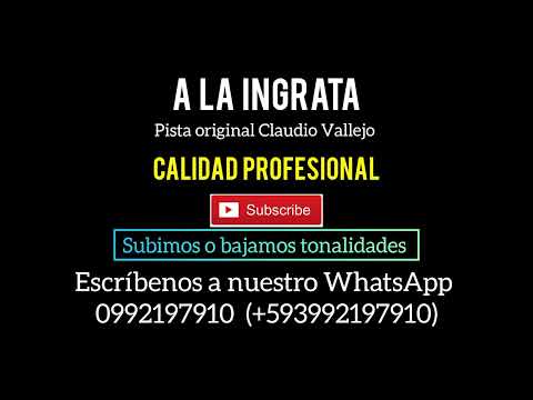 A LA INGRATA PISTA ORIGINAL CLAUDIO VALLEJO 