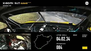 타이칸 앞선 샤오미 SU7 울트라 뉘르부르크링 랩타임(Xiaomi SU7 Ultra doing its record at Nürburgring) 도전 영상